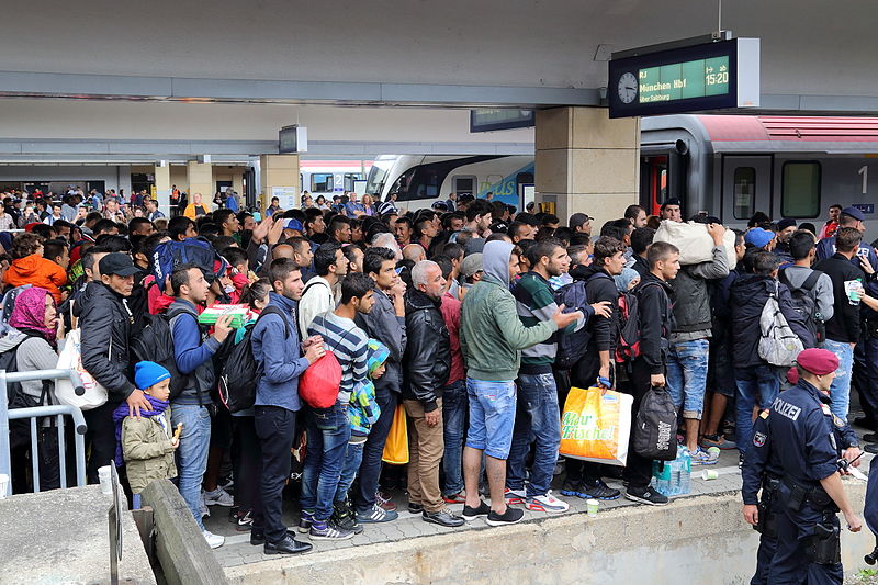 Flüchtlinge in Wien auf dem Weg nach Deutschland