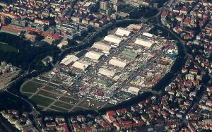 Wiesn Oktoberfest Luftaufnahme