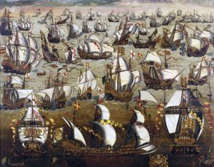 Englisch Schiffe und die Spanische Armada, August 1588