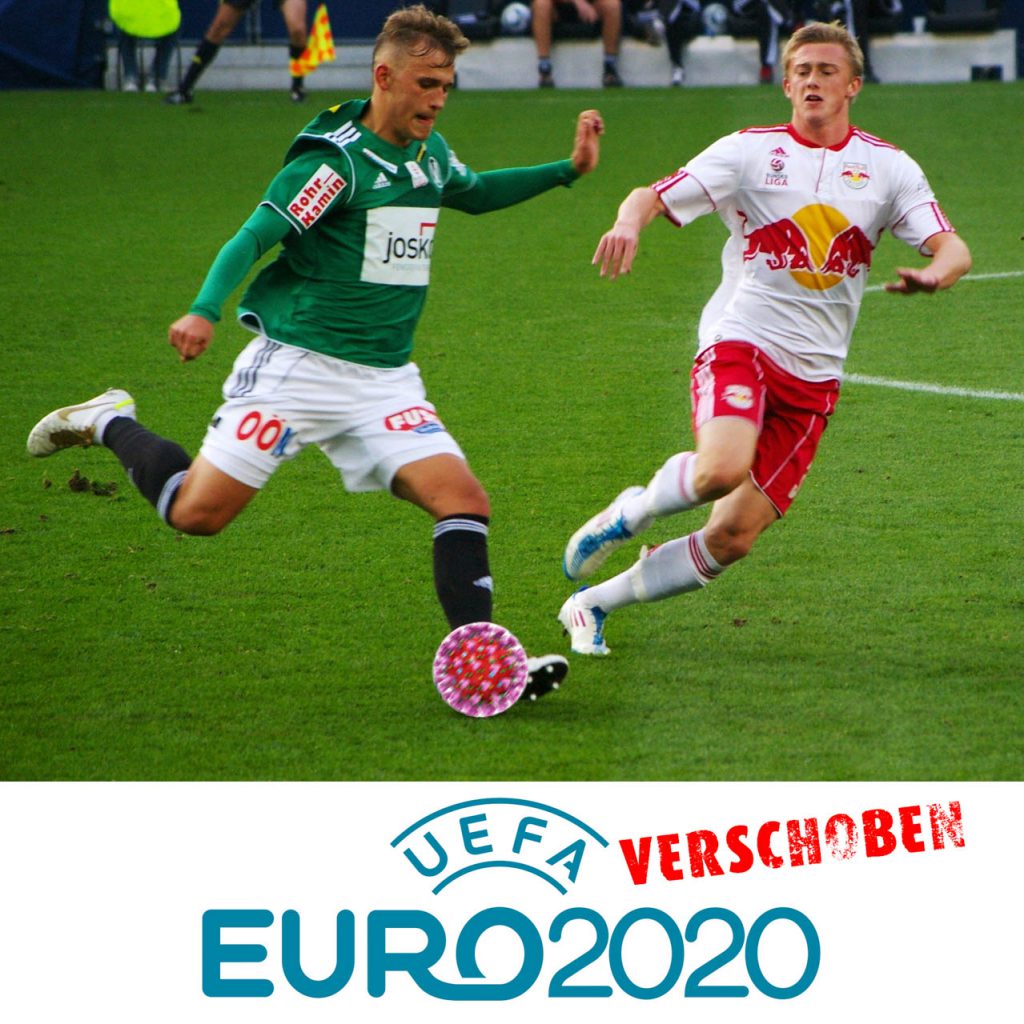 Fußball-EM 2021 mit Coronavirus-Ball