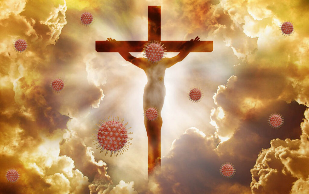 Jesus am Kreuz – Coronavirus